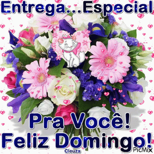 Bouquet Of Flowers Entrega Especial Pra Voce Feliz Domingo GIF