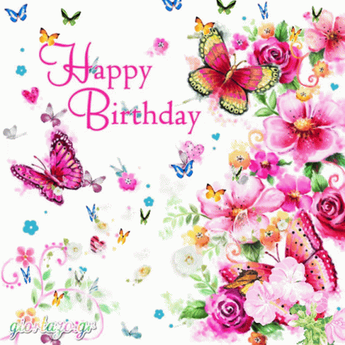 Bouquet of Flowers Happy Birthday