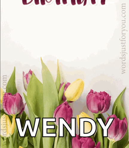 Bouquet of Flowers With Name Wendy