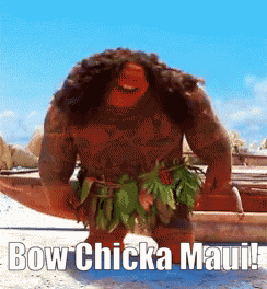 Bow Chicka Maui Cartoon Character GIF