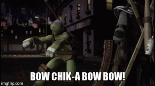 Bow Chicka Wow Wow Teenage Ninja Turtles GIF