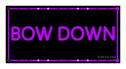 Bow Down Text With Purple Lines