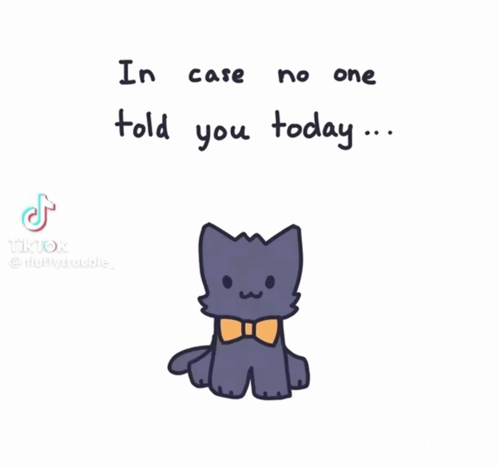 Bow Tie Cat Says You're Enough, Proud Of You GIF