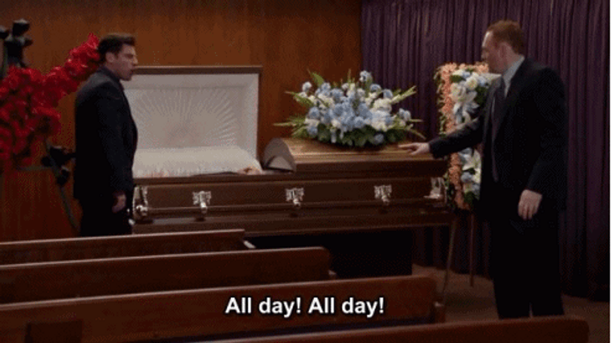 Bowing At Funeral Ne3w Girl Tv Series GIF