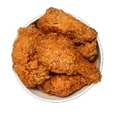 Bowl of Fried Chicken Wings and Legs