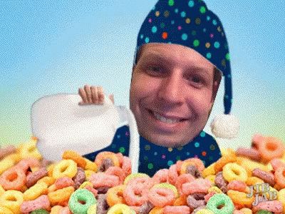 Bowl of Honeycomb Cereal Next to Box