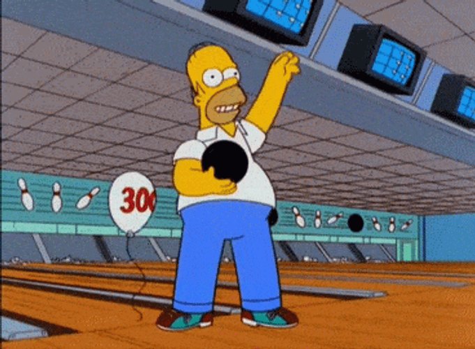 Bowling Ball Homer Simpson Smash Animation GIF
