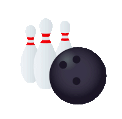 Bowling Ball Pin Strike Animation GIF