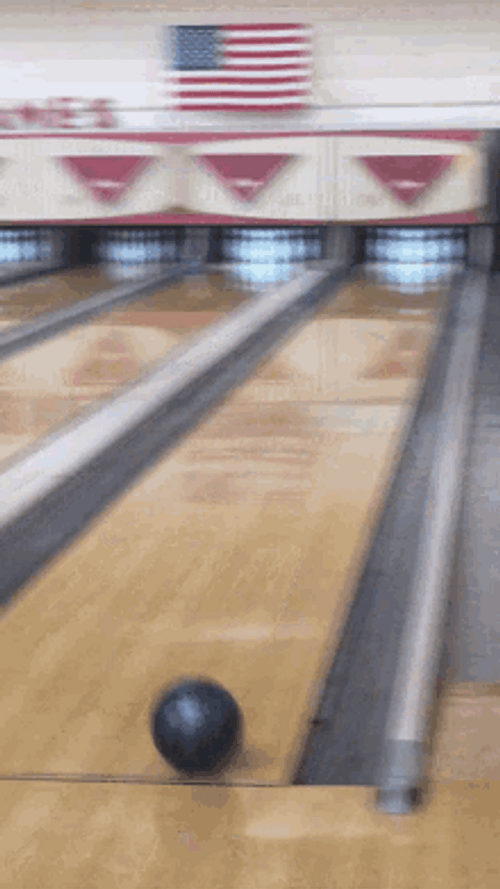 Bowling Ball Rolling Fail Gutter GIF