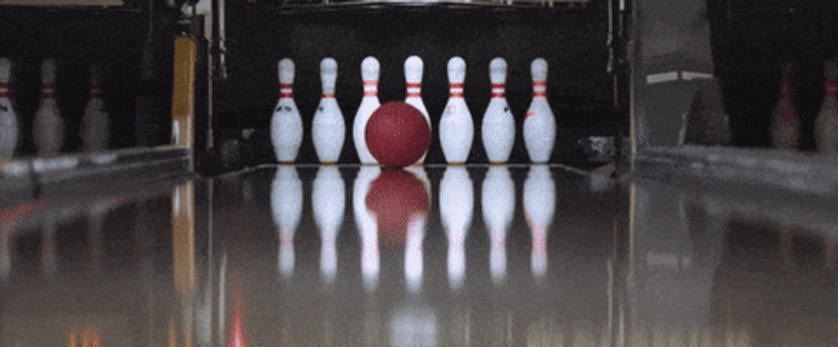 Bowling Ball Rolling Perfect Strike GIF