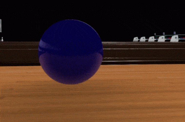 Bowling Ball Rolling Strike Animation GIF