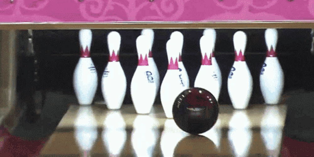Bowling Ball Rolling Strike Slow Motion GIF