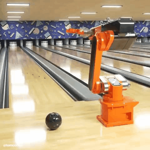 Bowling Ball Throwing Robot Machine GIF