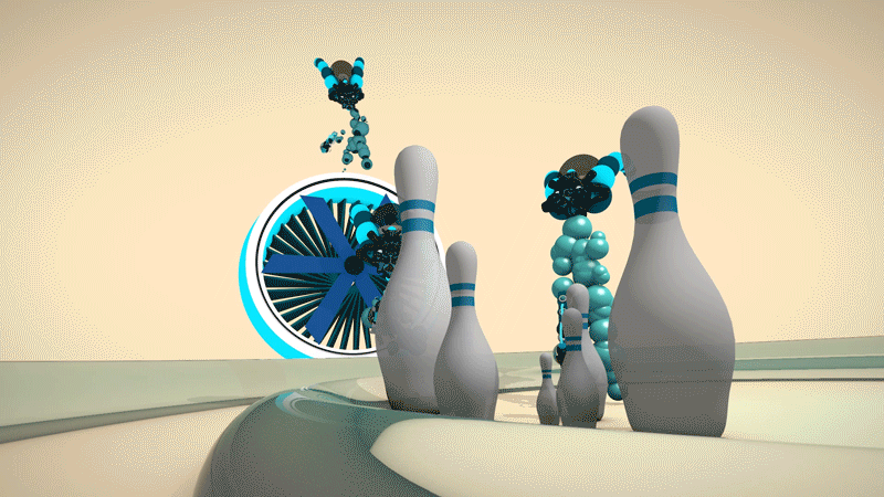 Bowling Pin 3d Cartoon GIF