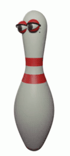 Bowling Pin Cartoon Stare GIF