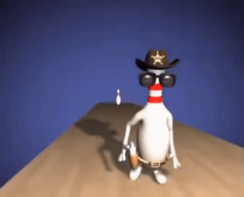 Bowling Pin Cowboy Spare GIF