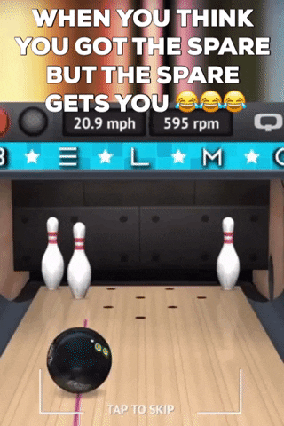 Bowling Spare Fails GIF