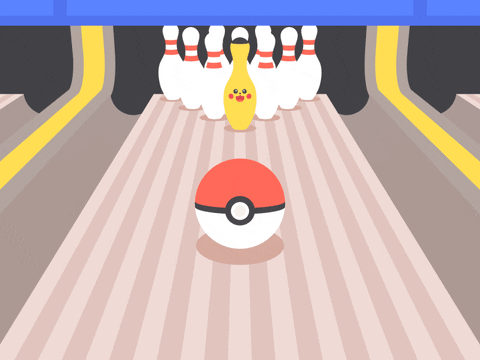 Bowling Strike Pokemon GIF