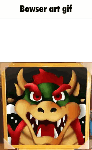 Bowser Art Gif Text
