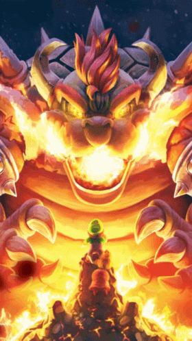 Bowser Final Boss Mario Art Station GIF