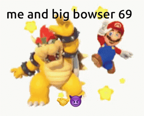 Bowser King Koopa And Super Mario GIF