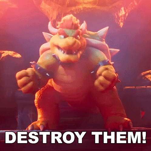 Bowser Peaches Destroy Them GIF