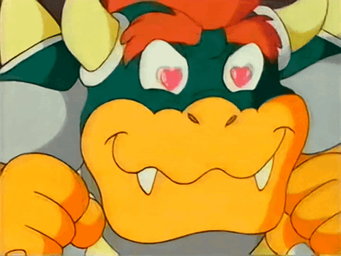 Bowser Peaches Heart Eyes In Love GIF