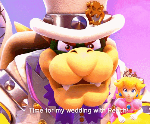Bowser Peaches Time For Wedding GIF