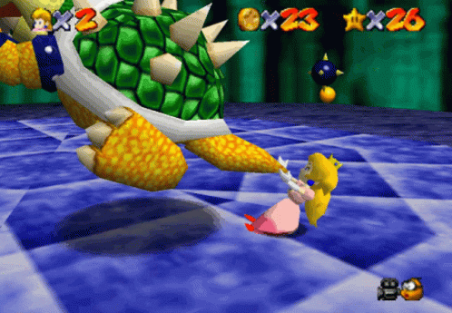 Bowser Peaches Turning Around GIF
