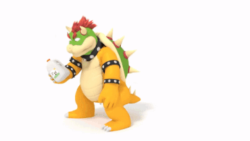 Bowser Standing in Dust Cloud