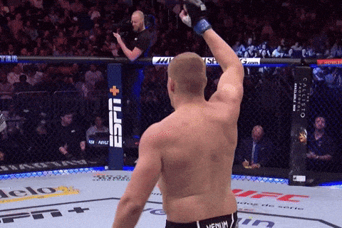 Boxer In Ring Behind ESPN GIF