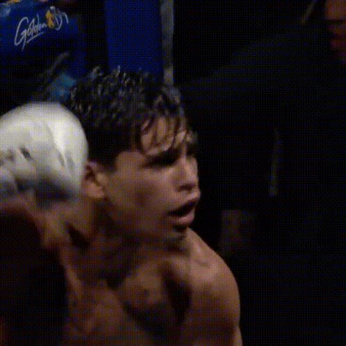 Boxer Wearing Gloves With Letter R