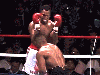 Boxers Fighting In Ring With KC Shirt GIF