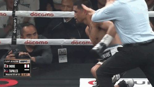 Boxing Match In Ring With Docomo GIF