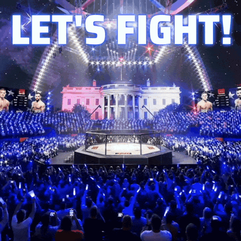 Boxing Ring Saying Let's Fight GIF