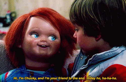 Boy and Chucky Doll Saying Hi I'm Chucky