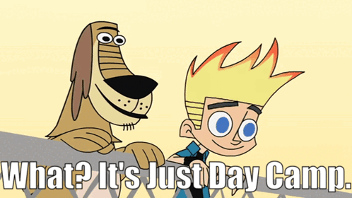 Boy and Dog What It's Just Day Camp