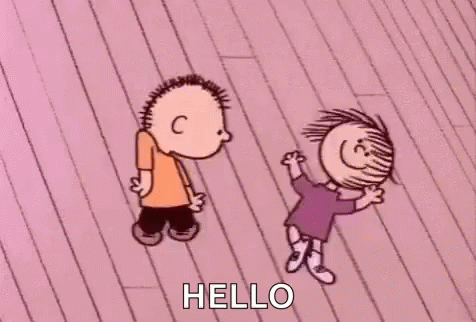 Boy And Girl Dancing On Pink Floor GIF