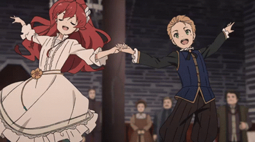 Boy and Girl Dancing Together in Crowd