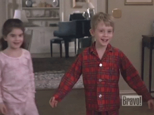 Boy And Girl Dancing With Bravo GIF
