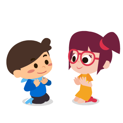 Boy And Girl High-Fiving GIF