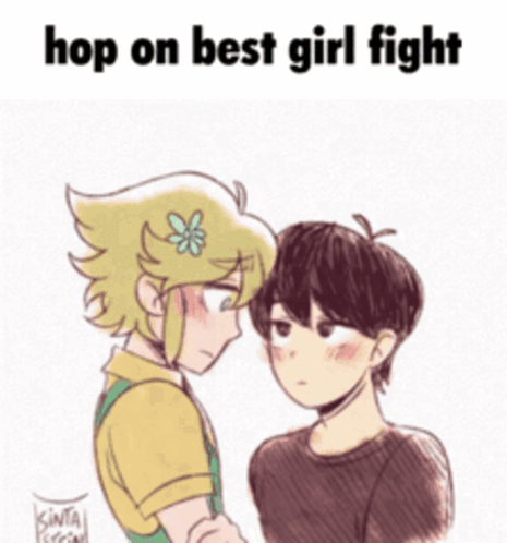 Boy and Girl Hop on Best Girl Fight