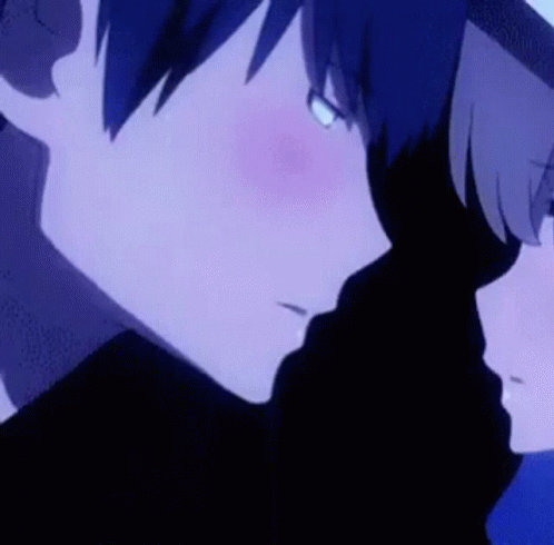 Boy and Girl Kissing Close Up