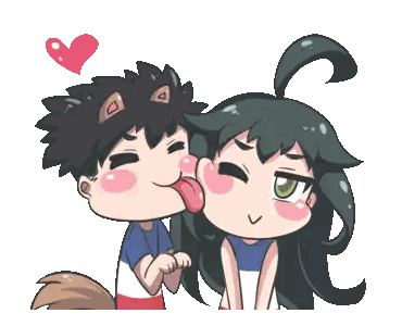 Boy and Girl Kissing
