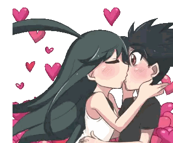 Boy and Girl Kissing Pixel Art