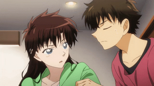 Boy And Girl Looking At Each Other In Room GIF