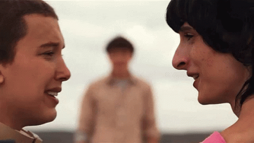 Boy and Girl Looking at Each Other
