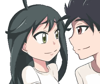 Boy and Girl Looking at Each Other
