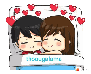 Boy and Girl Lying in Bed With Thugalama