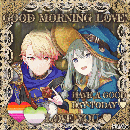 Boy and Girl Saying Good Morning Love